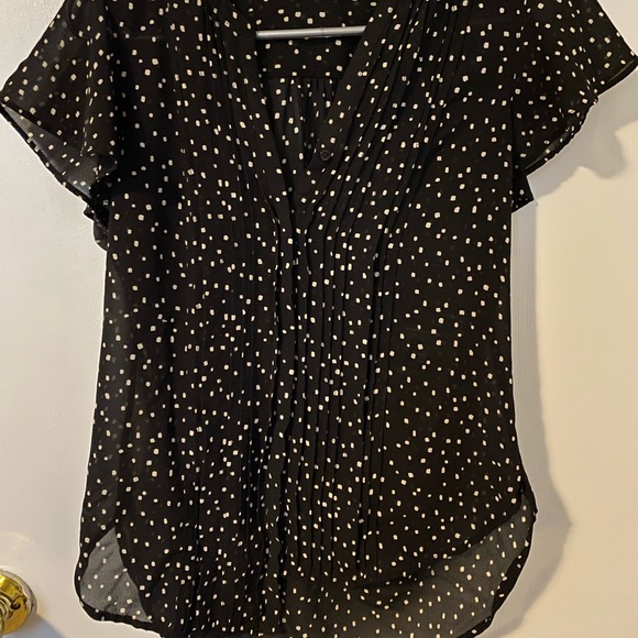 All Concious Tops - Black polka dot blouse